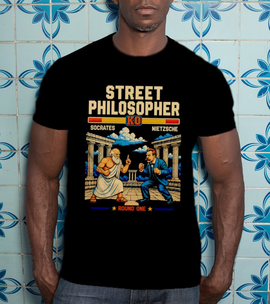 Street Philosopher KO Socrates Nietzsche Round One Colosseum Showdown T-Shirt