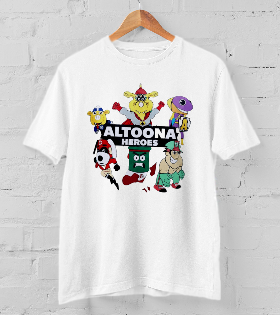 Altoona Heroes Cartoon Characters Collaboration T-Shirt