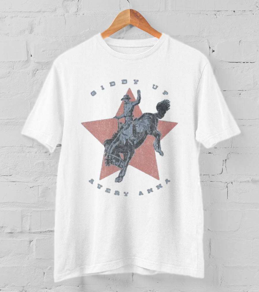 Giddy Up Avery Anna Star Rodeo Cowboy T-Shirt
