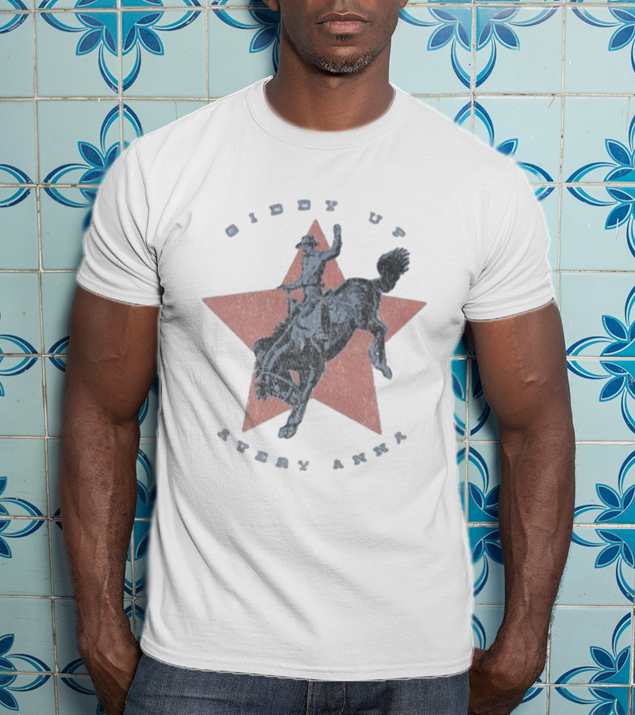 Giddy Up Avery Anna Star Rodeo Cowboy T-Shirt
