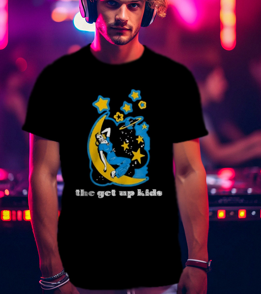 The Get Up Kids Woman On Crescent Moon With Stars T-Shirt