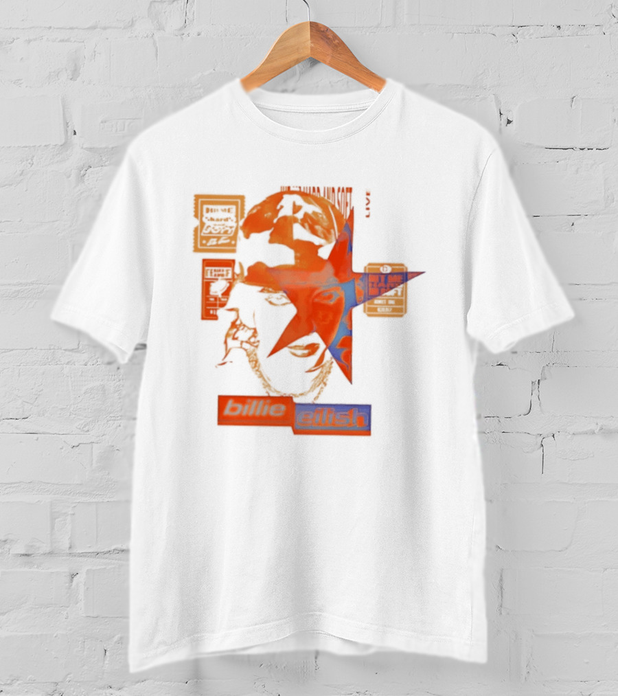 Billie Eilish Star Face Hit Me Hard T-Shirt