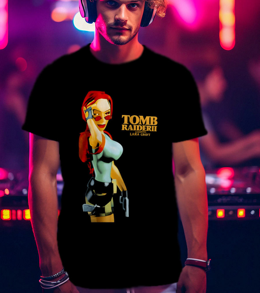 Lara Croft Tomb Raider II Starring Iconic Video Game T-Shirt