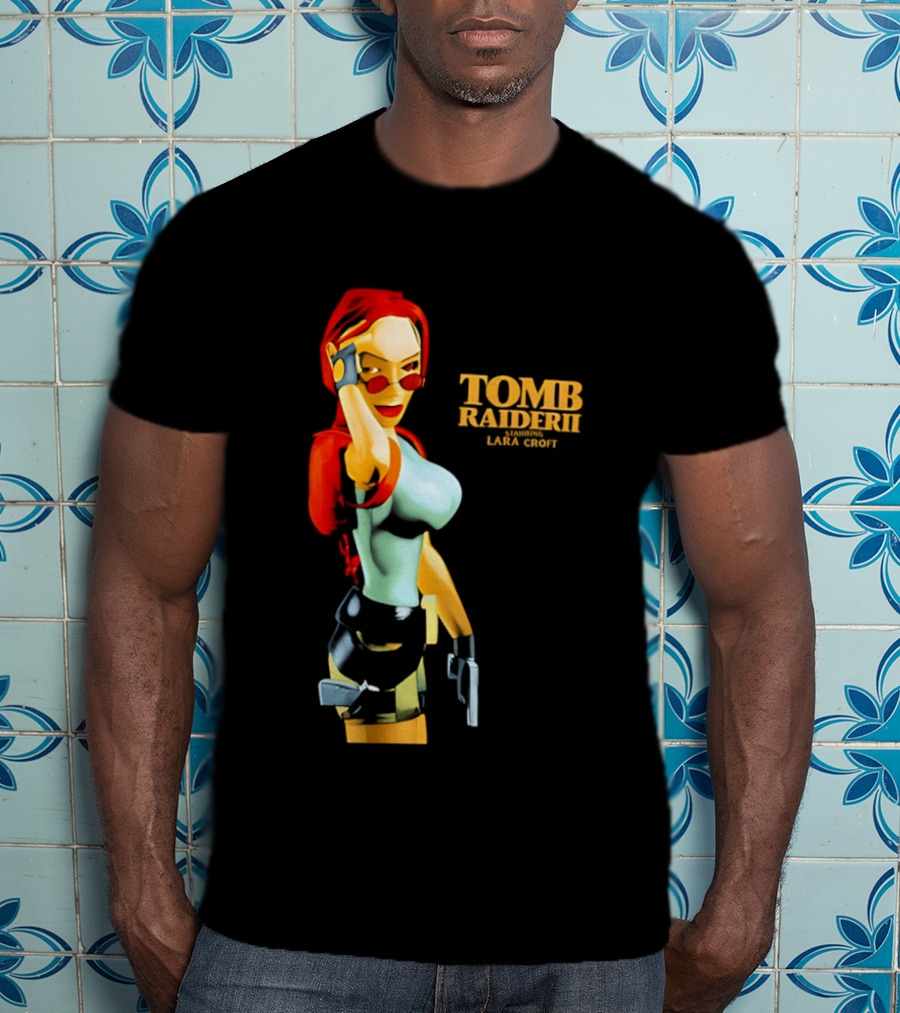 Lara Croft Tomb Raider II Starring Iconic Video Game T-Shirt