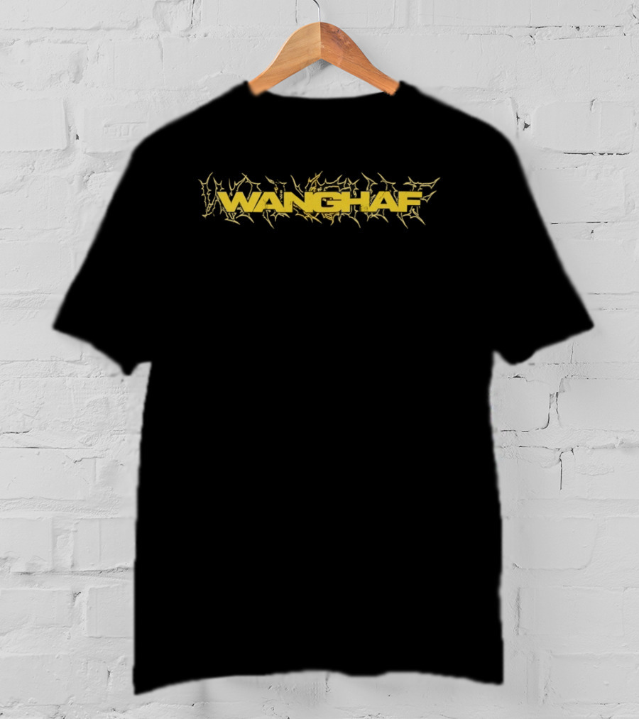 Wanghaf Bold Yellow Text With Tribal T-Shirt