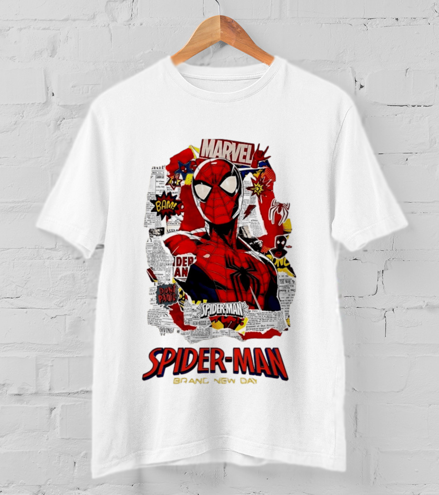 Marvel Spider Man Brand New Day Comic Collage T-Shirt