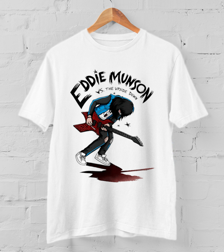 Eddie Munson Vs The Upside Down Stranger Things Guitar Battle Scene T-Shirt