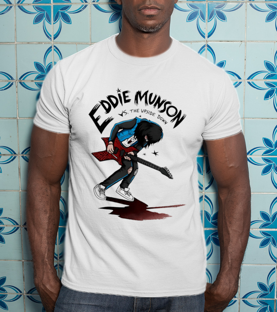 Eddie Munson Vs The Upside Down Stranger Things Guitar Battle Scene T-Shirt