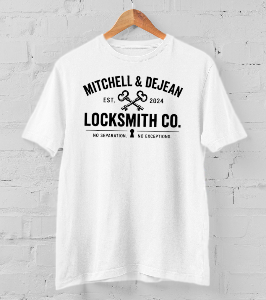 Mitchell & Dejean Locksmith Co. Est. 2024 No Separation No Deception Keys T-Shirt