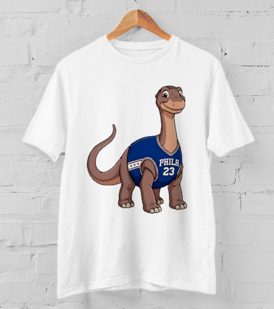 Phila 23 Dinosaur In Philadelphia 76ers Basketball Jersey T-Shirt