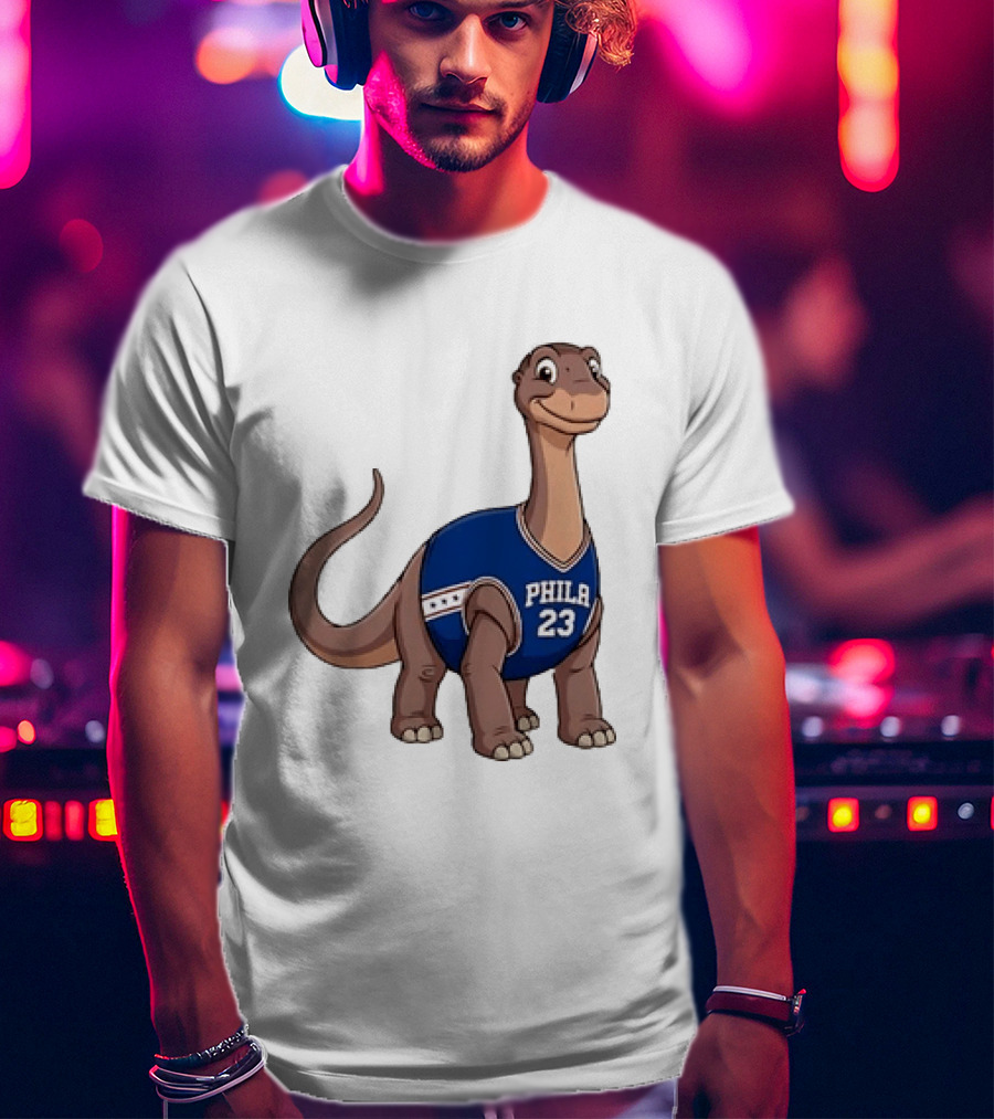 Phila 23 Dinosaur In Philadelphia 76ers Basketball Jersey T-Shirt