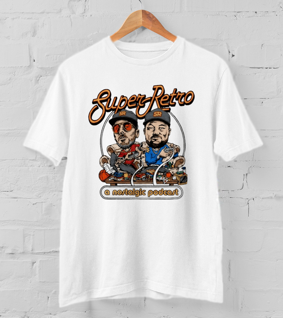 Super Retro SR A Nostalgic Podcast T-Shirt