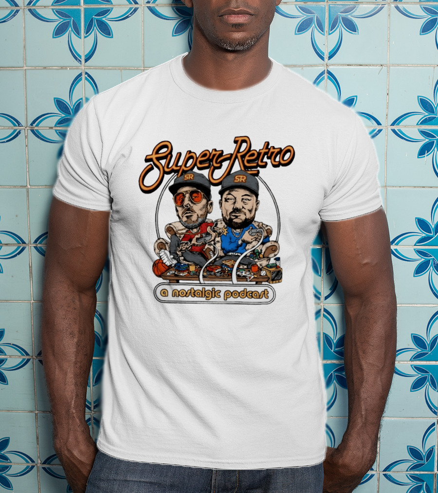 Super Retro SR A Nostalgic Podcast T-Shirt