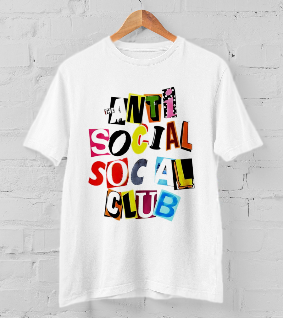 The Anti Social Social Club ASSC Collage Colorful T-Shirt