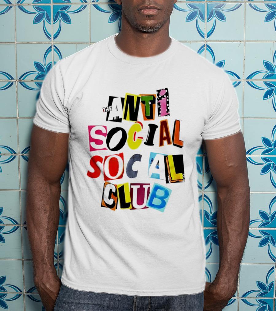 The Anti Social Social Club ASSC Collage Colorful T-Shirt