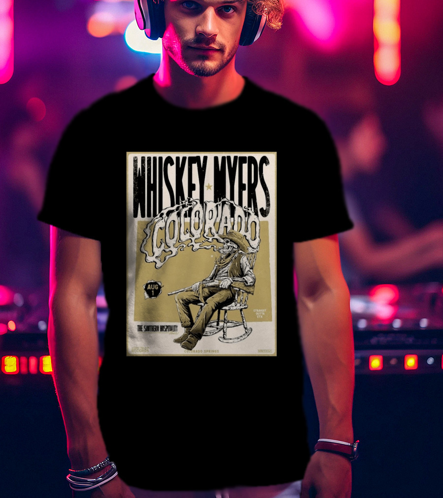 Whiskey Myers Colorado Springs Southern Hospitality Tour August 1 Ford Amphitheater 2026 T-Shirt
