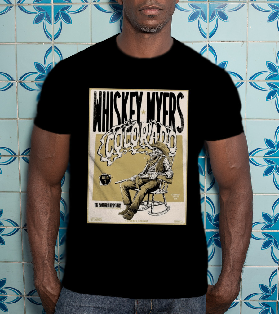 Whiskey Myers Colorado Springs Southern Hospitality Tour August 1 Ford Amphitheater 2026 T-Shirt