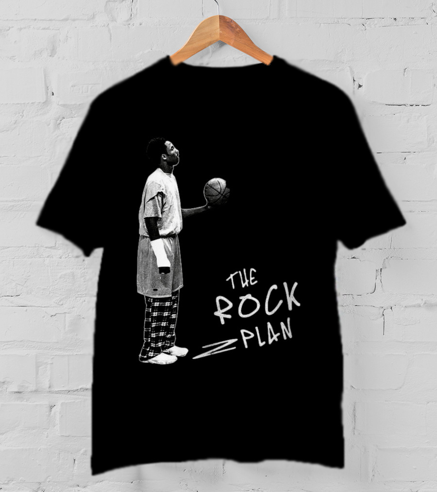 The Rock Plan Street Basketball Vintage Style Player Holding Ball T-Shirt