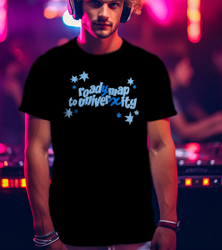 Roady Map To Univerxity With Stars T-Shirt