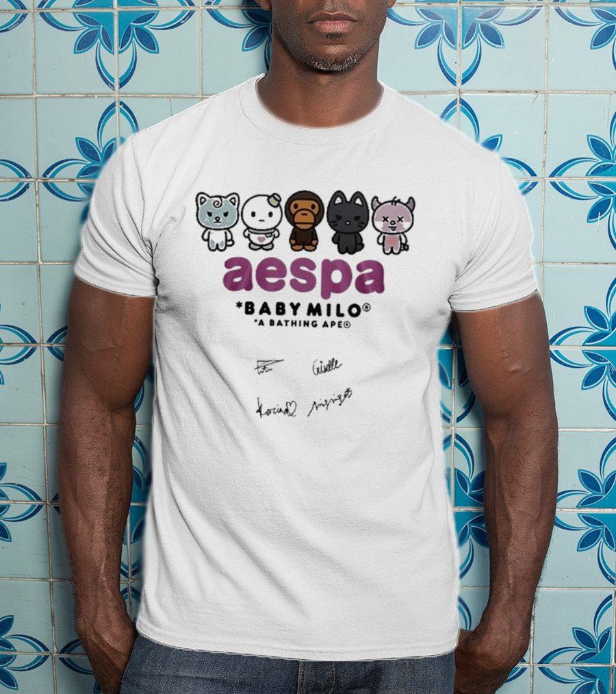 Aespa BABY MILO A Bathing Ape Signed 2026 Edition T-Shirt