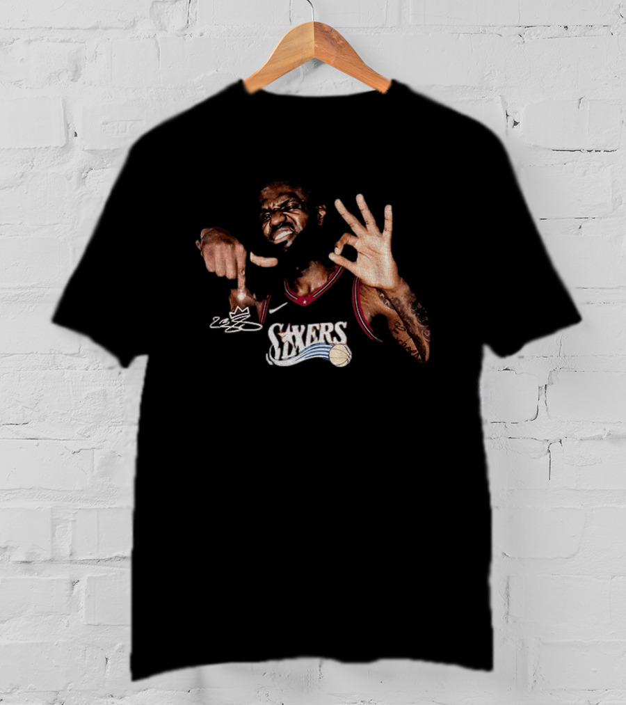 LeBron James Philadelphia 76ers Sixers OK Basketball Image T-Shirt