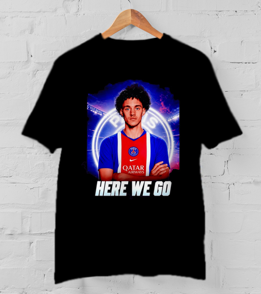 Maghnes Akliouche To Paris Saint Germain Here We Go T-Shirt