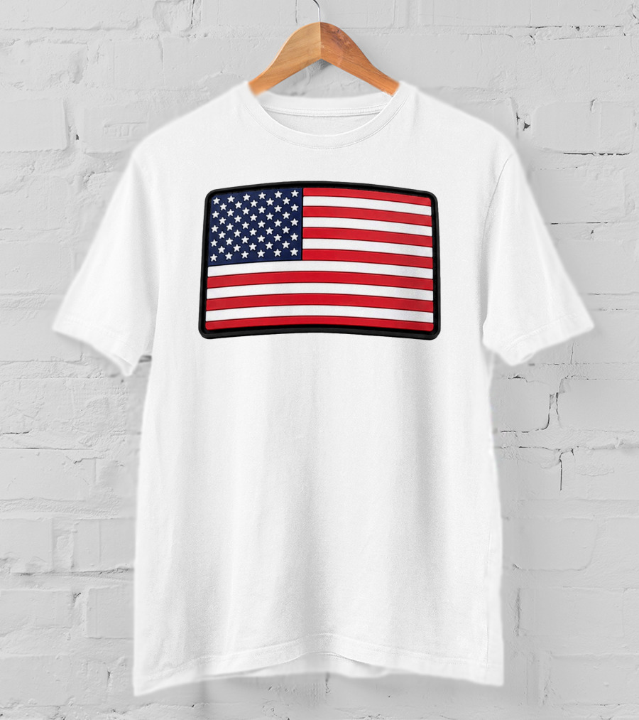 Dan Cevette American Flag Hat United States Stars And Stripes T-Shirt