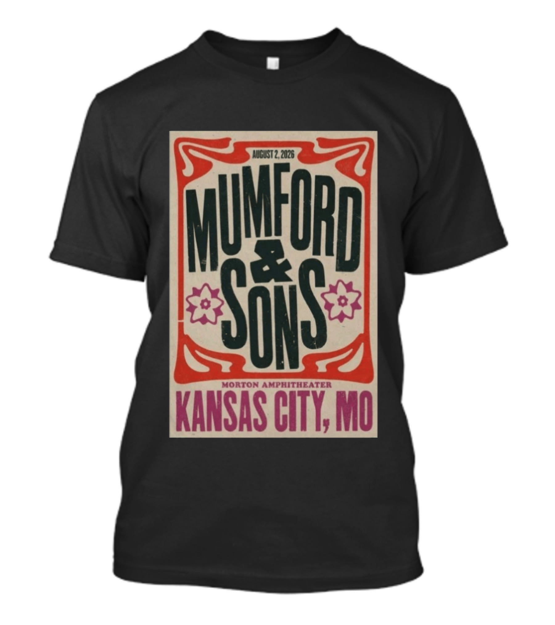 Mumford And Sons August 2 2026 Morton Amphitheater Kansas City MO T-Shirt