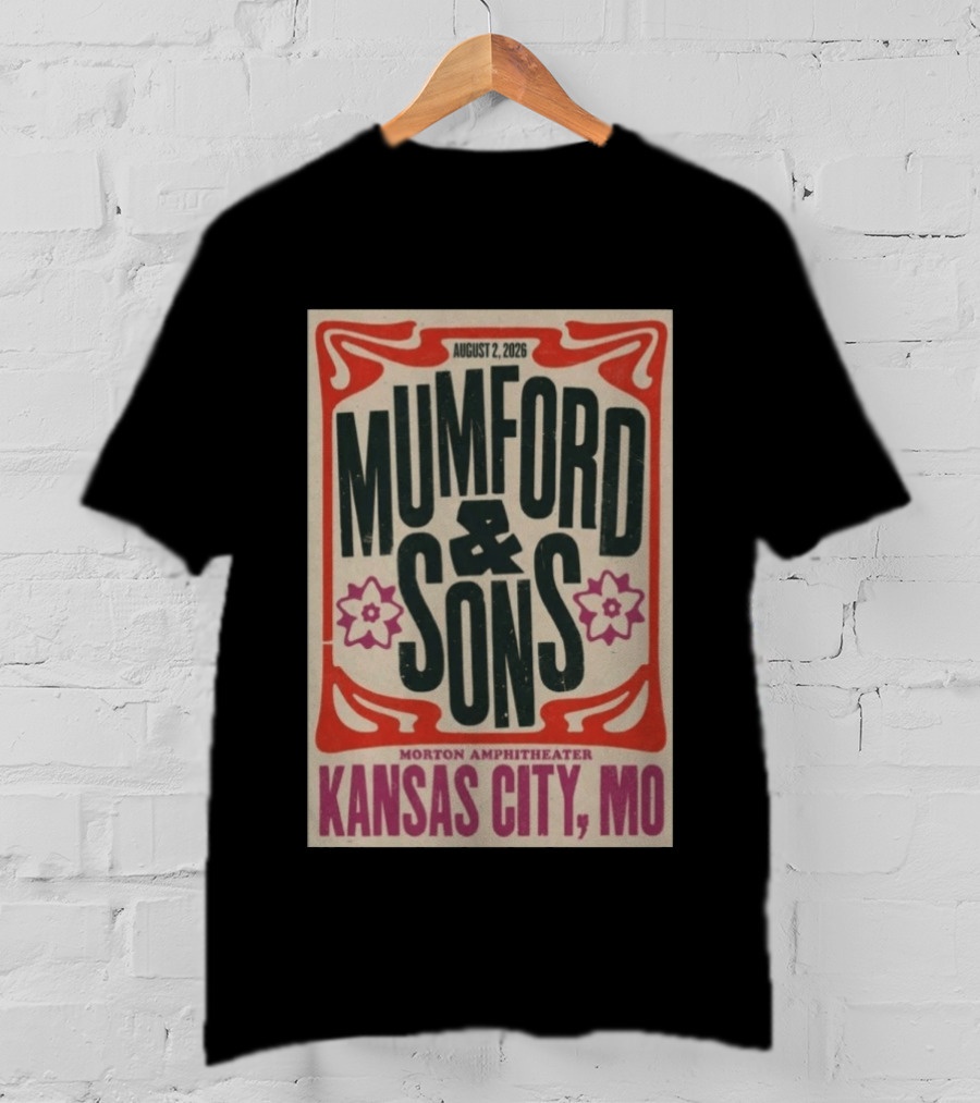 Mumford And Sons August 2 2026 Morton Amphitheater Kansas City MO T-Shirt