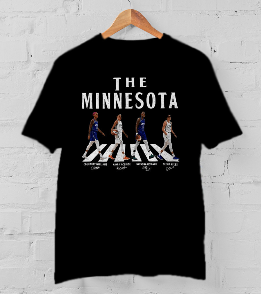 THE MINNESOTA Napheesa Collier Courtney Williams Kayla McBride Olivia Miles Abbey Road Signatures T-Shirt