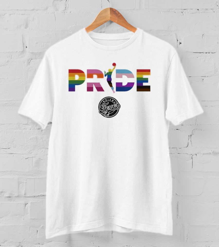 Indiana Fever WNBA Pride Rainbow Basketball Celebration T-Shirt