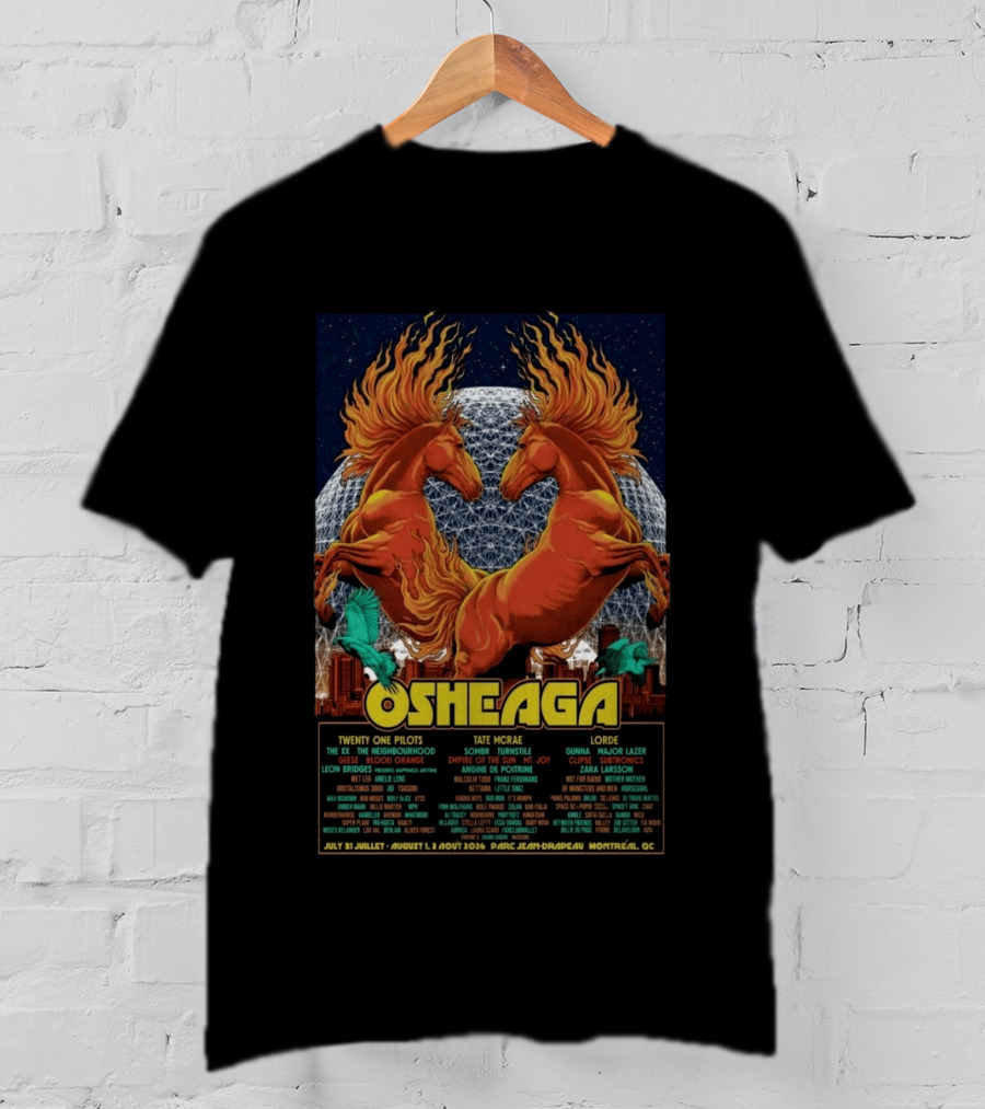 Osheaga Montreal QC 2026 Twenty One Pilots Lorde Concert Parc Jean Drapeau Limited Edition T-Shirt