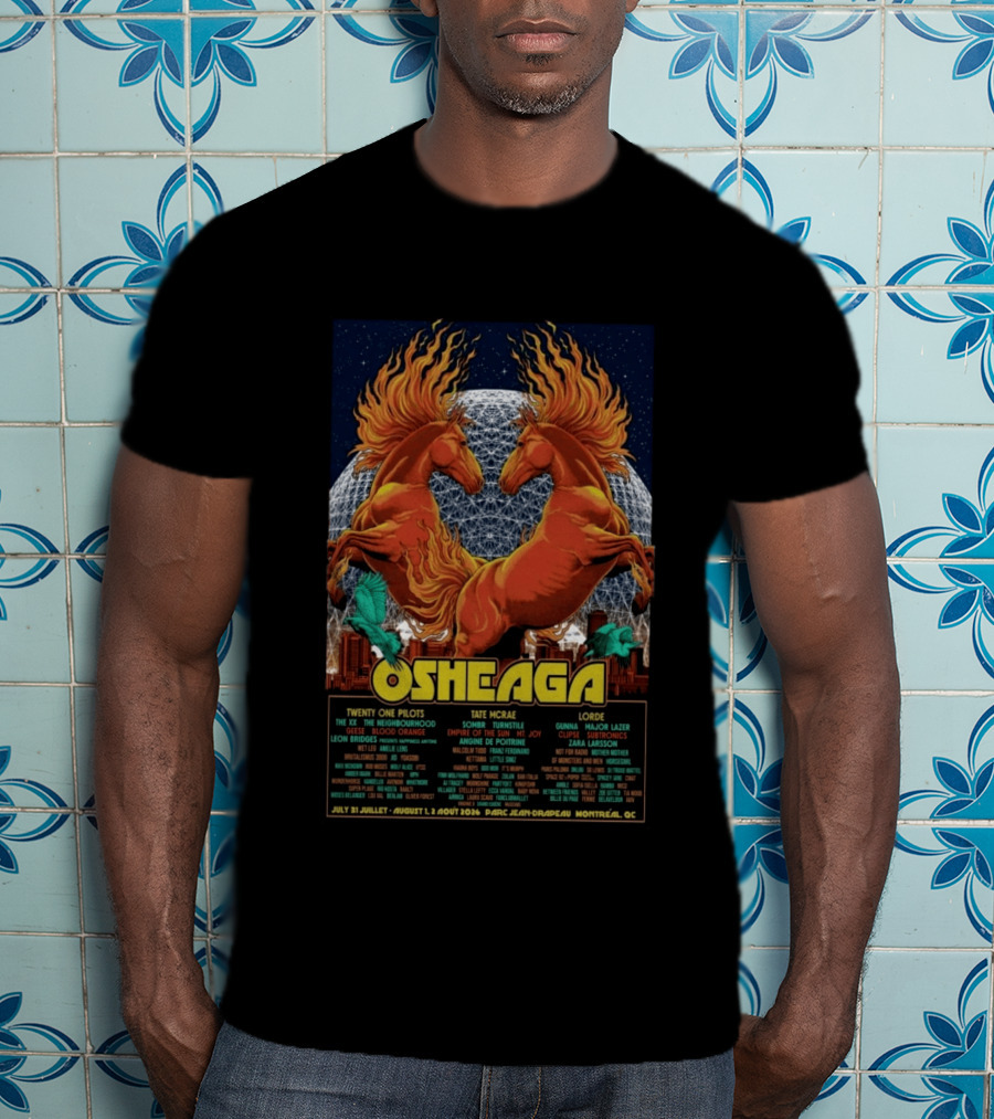 Osheaga Montreal QC 2026 Twenty One Pilots Lorde Concert Parc Jean Drapeau Limited Edition T-Shirt