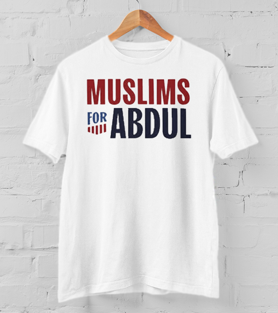 Muslims For Abdul 2026 Election Support Red And Blue T-Shirt