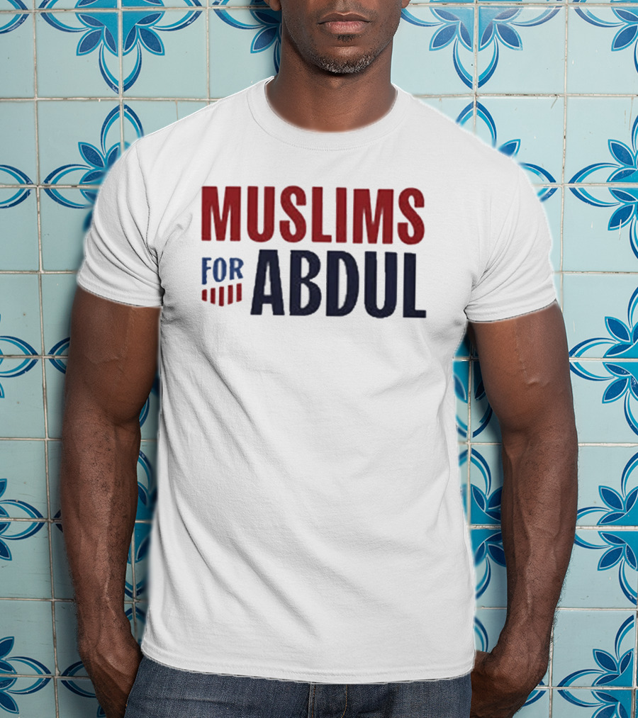 Muslims For Abdul 2026 Election Support Red And Blue T-Shirt