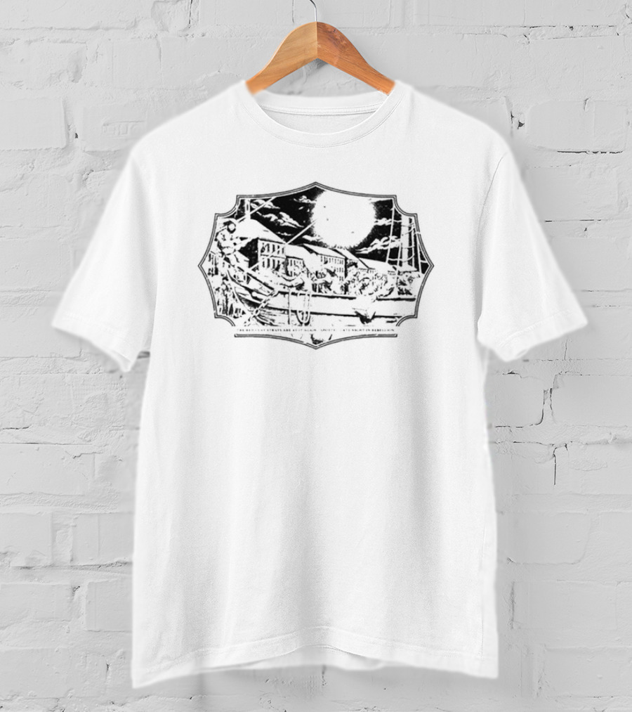 Red Clay Strays Boston 2026 Moonlit Riverfront Scene T-Shirt