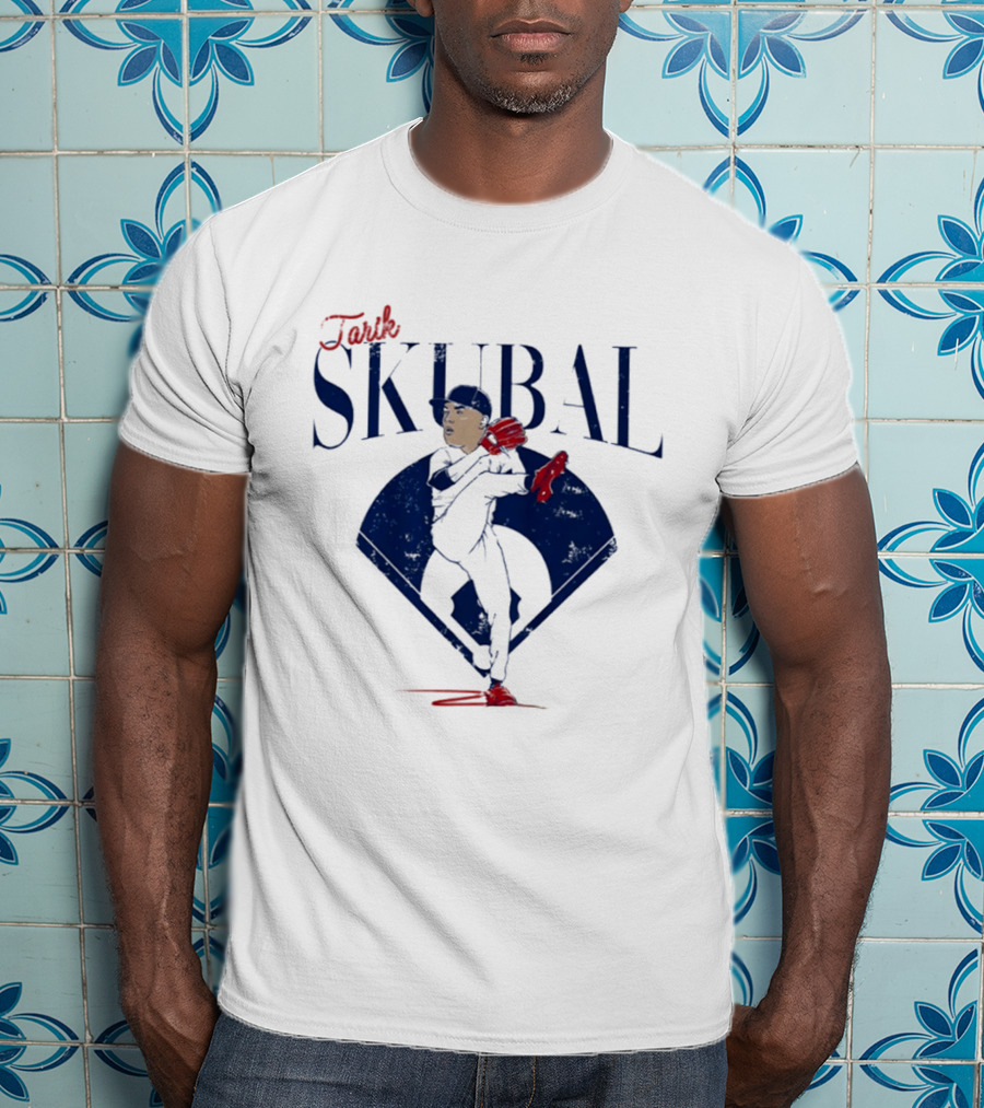 Tarik Skubal Pitcher Caricature MLB Dodgers T-Shirt