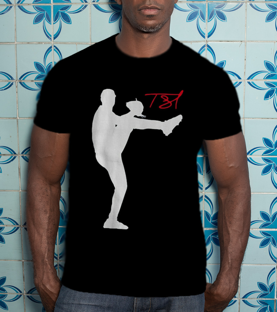 T61 Tarik Skubal Pitching Pose Los Angeles T-Shirt