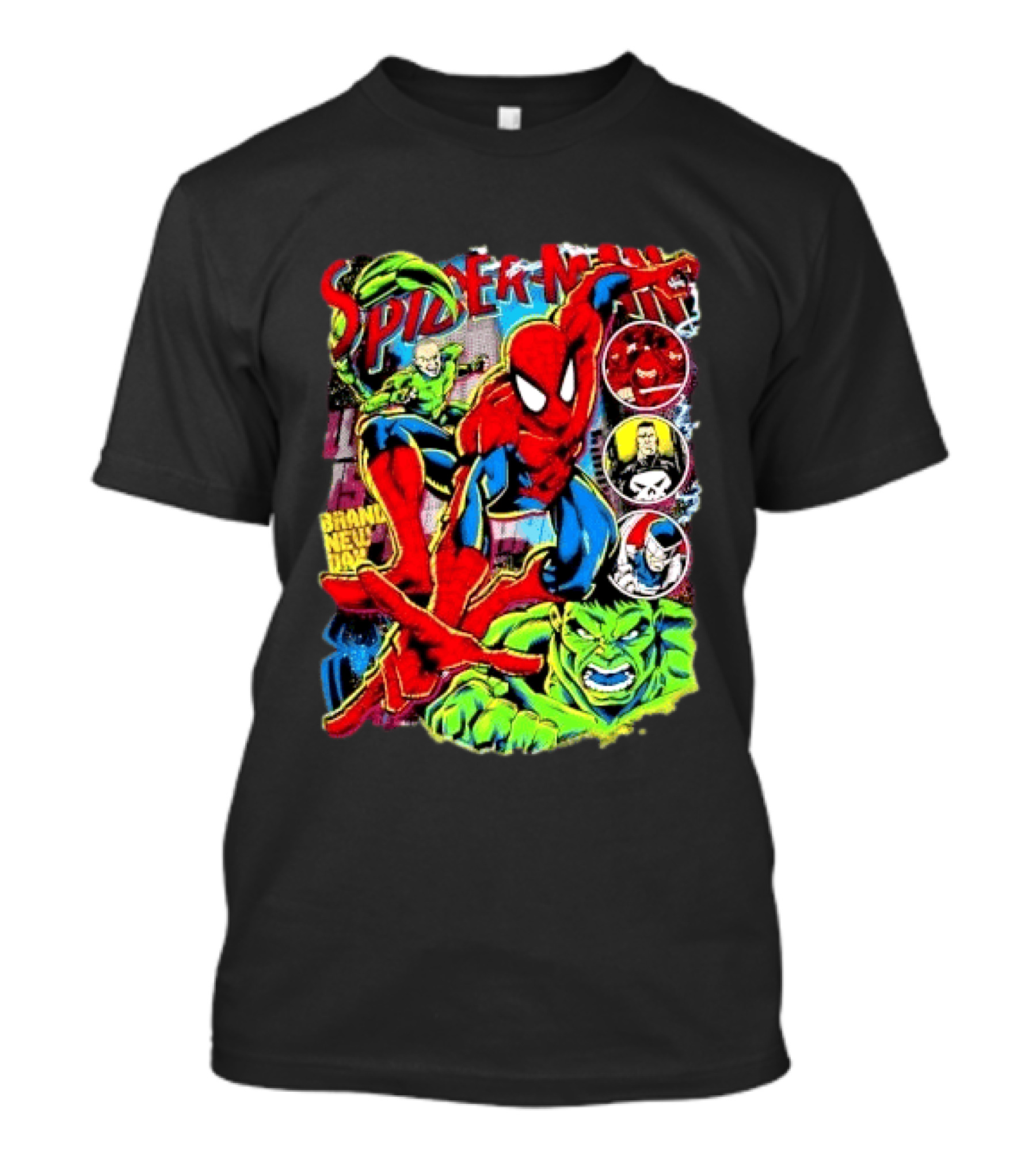 Spider Man Marvel Hulk Punisher Scorpion Ninja Brand New Day T-Shirt