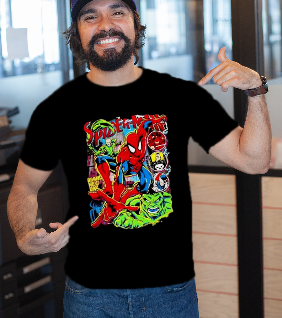 Spider Man Marvel Hulk Punisher Scorpion Ninja Brand New Day T-Shirt
