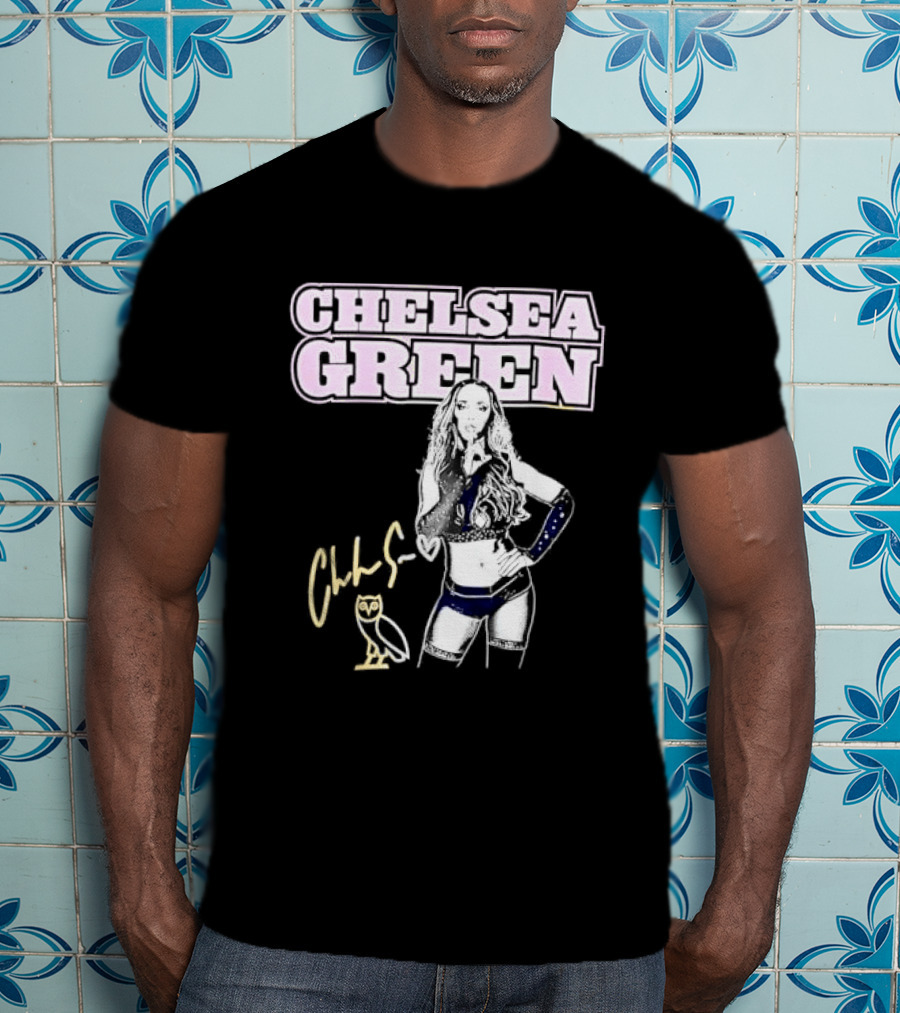 Chelsea Green Wrestling Owl Gesture Signature T-Shirt