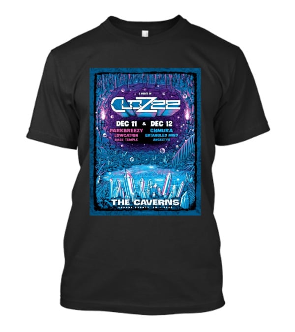 2 Nights Of CloZee The Caverns Grundy County TN Dec 11 12 2026 Parkbreezy Lowcation Bass Temple Chmura Entangled Mind Ancestryr T-Shirt