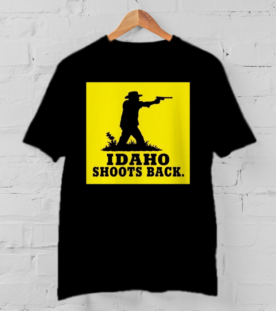 Idaho Shoots Back Cowboy Silhouette Retro Humor T-Shirt