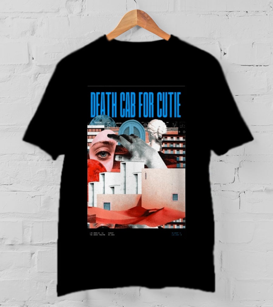 Death Cab For Cutie August 03 2026 Los Angeles The Greek Theatre Collage T-Shirt