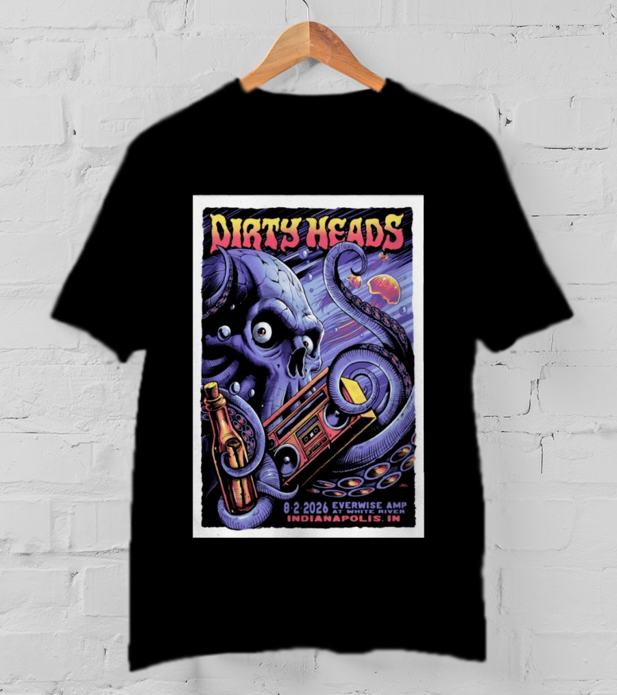 Dirty Heads Aug 2 2026 Everwise Amp Indianapolis IN Alien Octopus T-Shirt