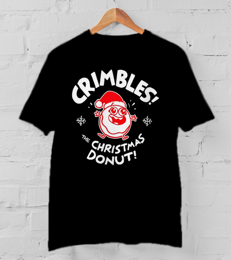 Crimbles Santa Hat The Christmas Donut Snowflakes T-Shirt