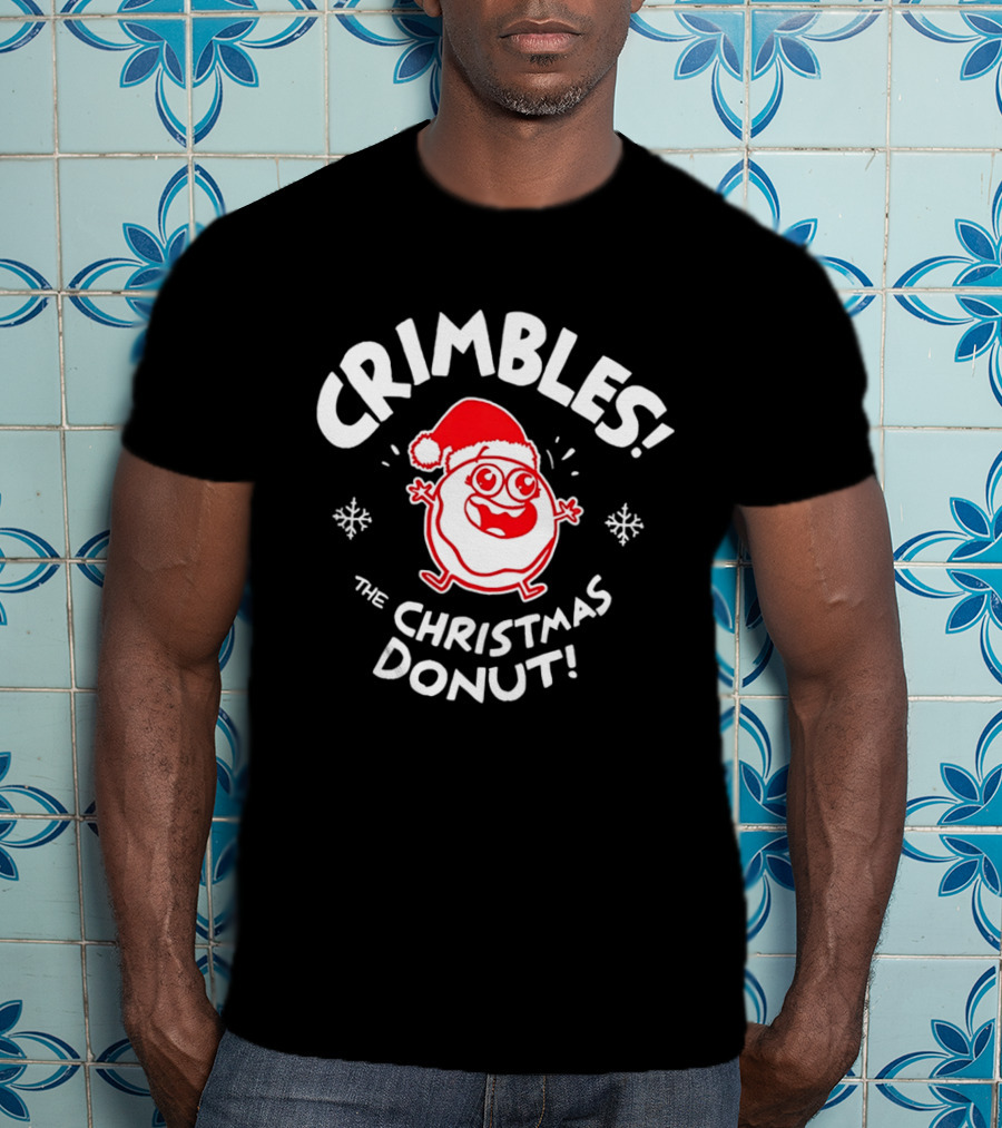 Crimbles Santa Hat The Christmas Donut Snowflakes T-Shirt