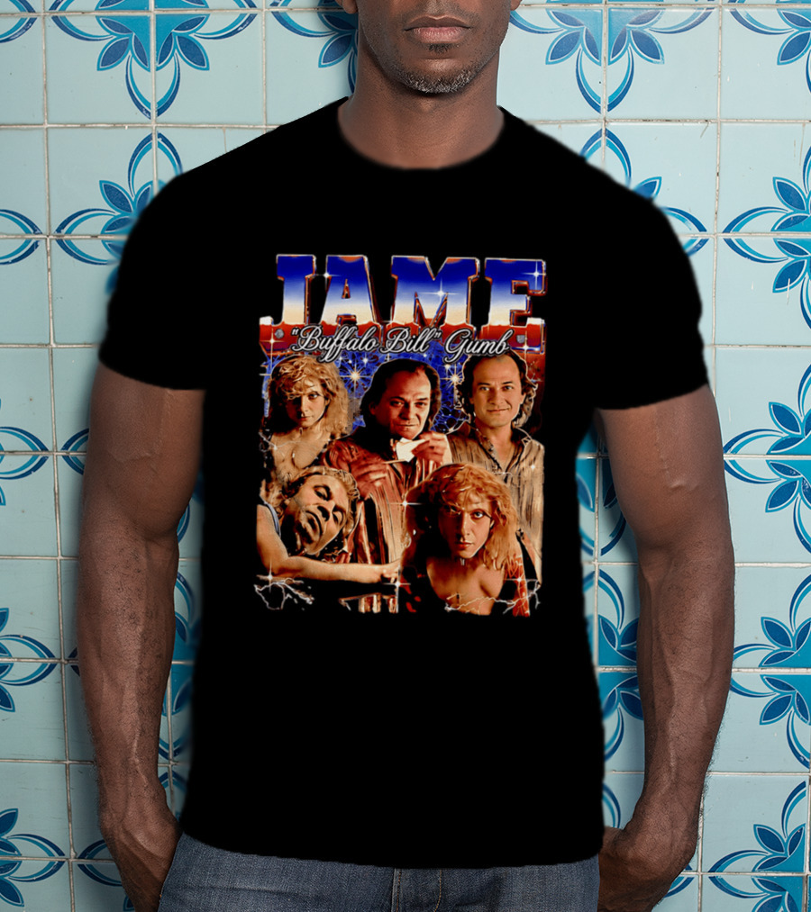 Buffalo Bill Gumb Silence Of The Lambs Movie Character Collage T-Shirt