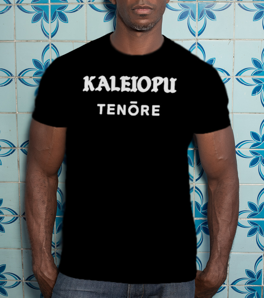 Kaleiopu Tenore Bold Text Style White T-Shirt