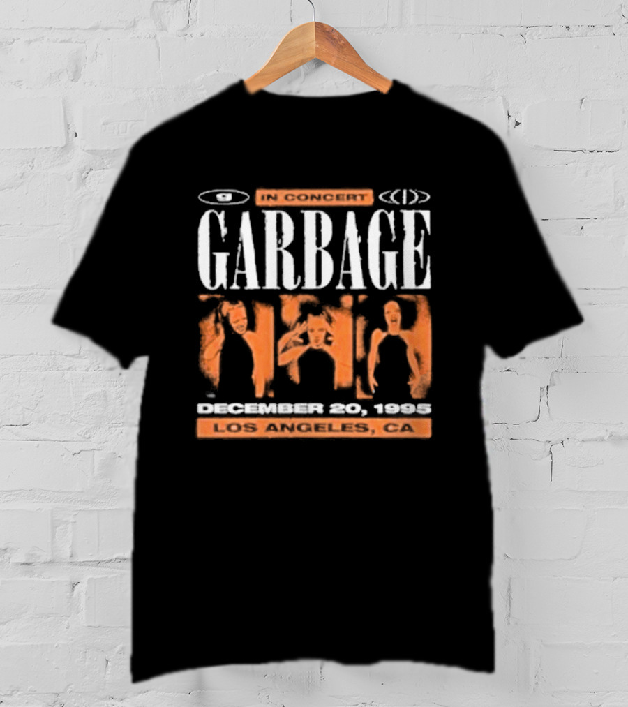 Garbage Live Performance December 20 1995 Los Angeles CA Iconic Concert T-Shirt